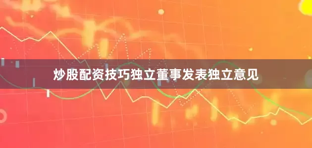 炒股配资技巧独立董事发表独立意见